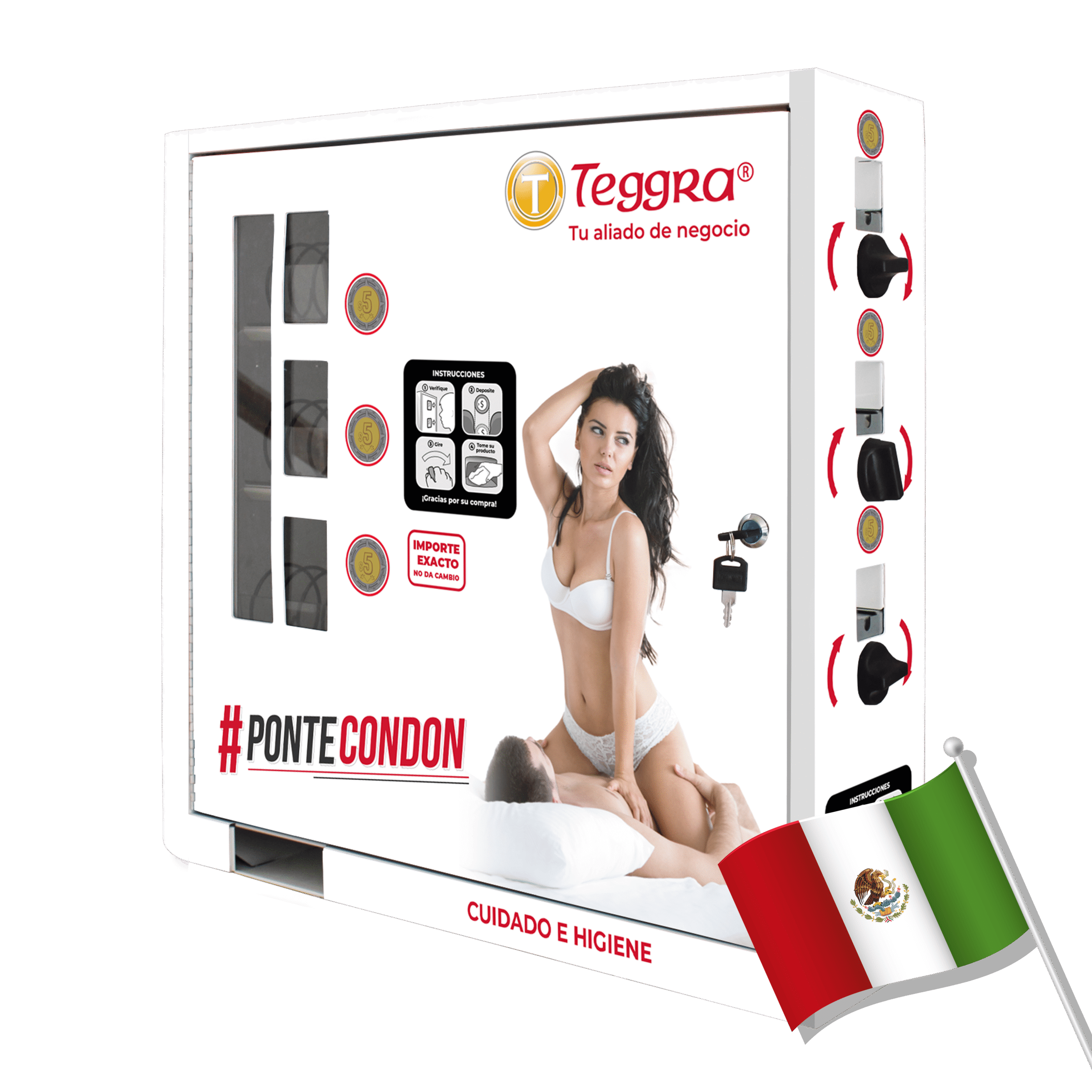 Máquina expendedora de condones modelo 3 resortes