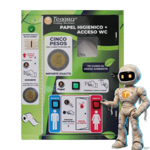 Máquina expendedora de papel y control de 2 puertas combo