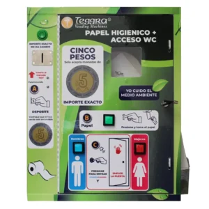 Máquina expendedora de papel y control de 2 puertas combo