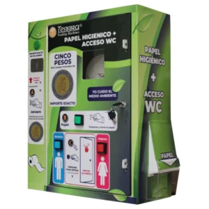 Máquina expendedora de papel y control de 2 puertas combo