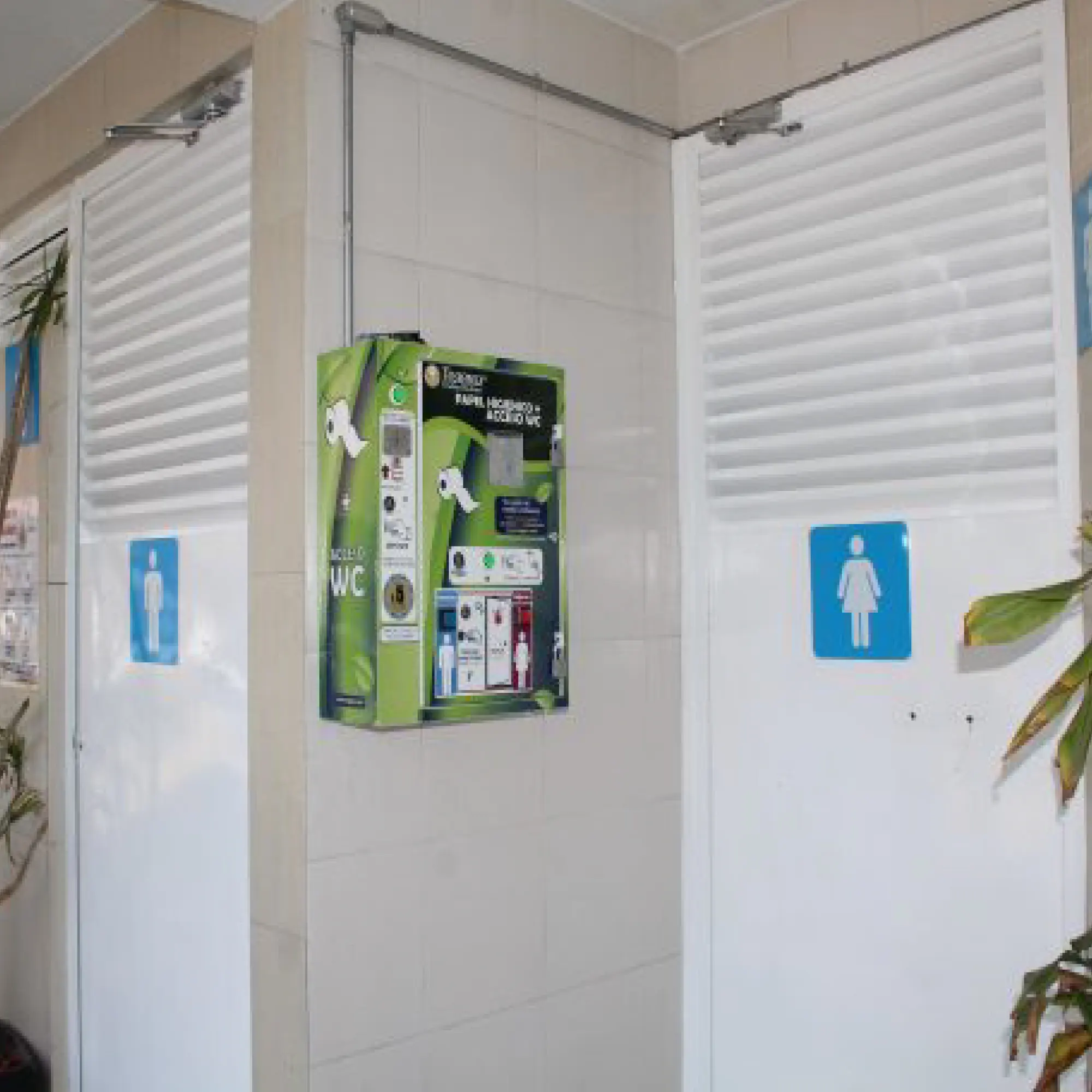 Máquina expendedora de papel y control de 2 puertas combo