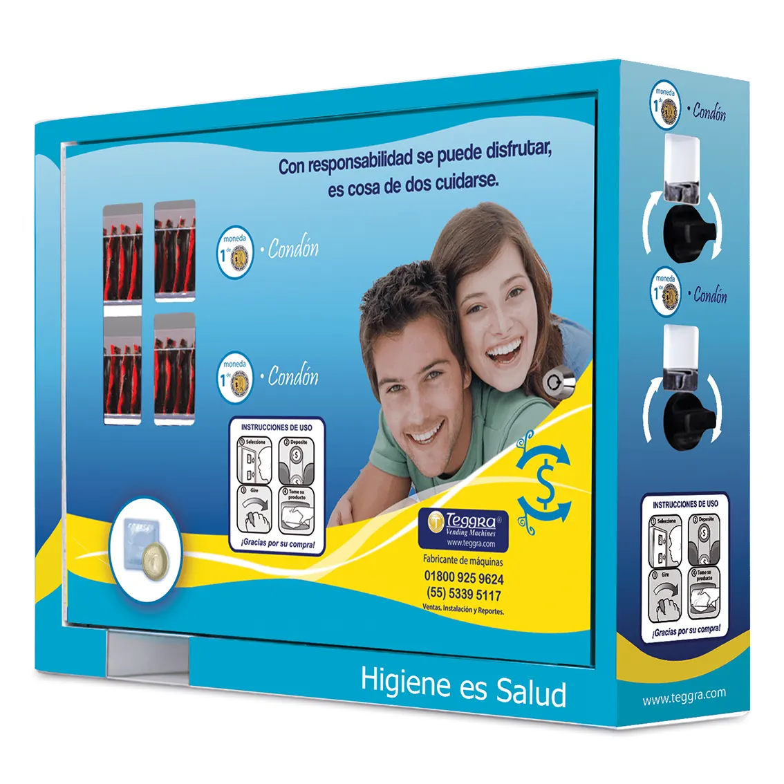 Máquina expendedora de condones modelo 2 resortes