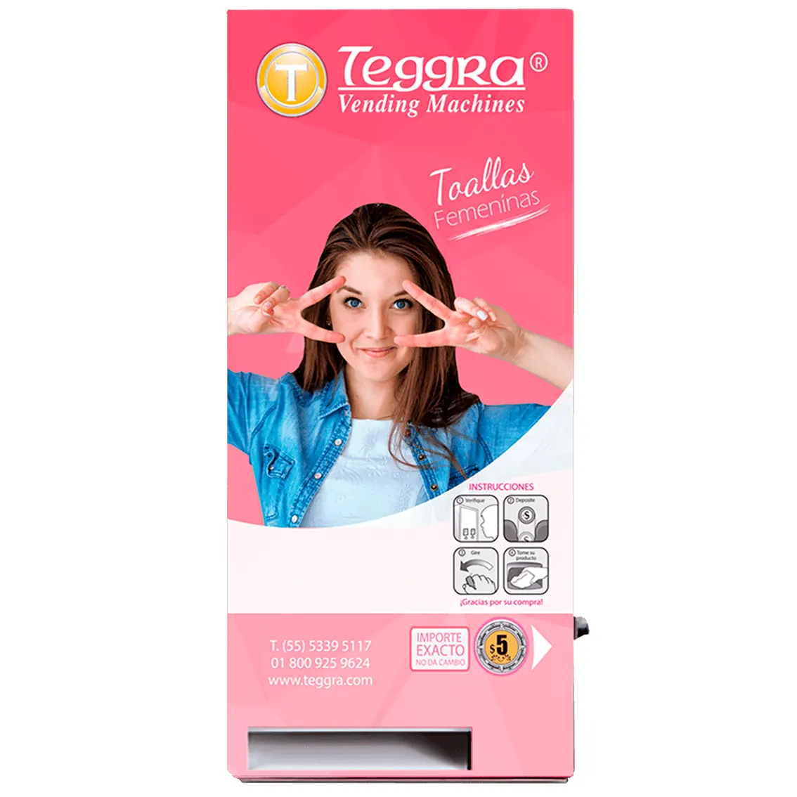 Máquina expendedora de toallas modelo gabinete