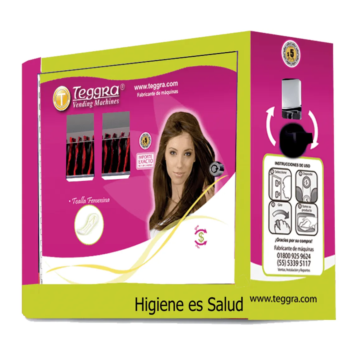 Máquina expendedora de toallas modelo 1 resorte