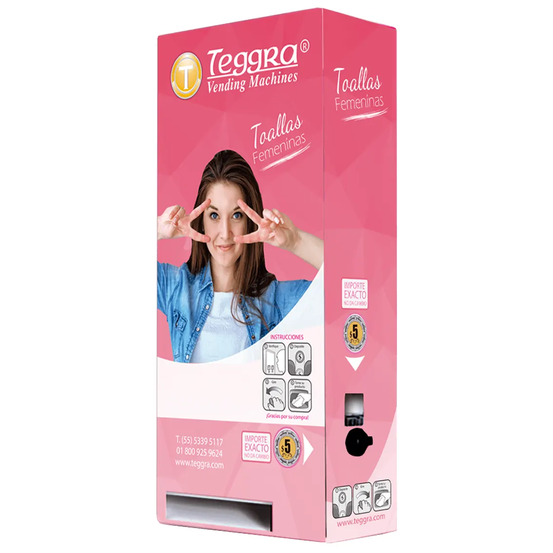 Máquina expendedora de toallas modelo gabinete