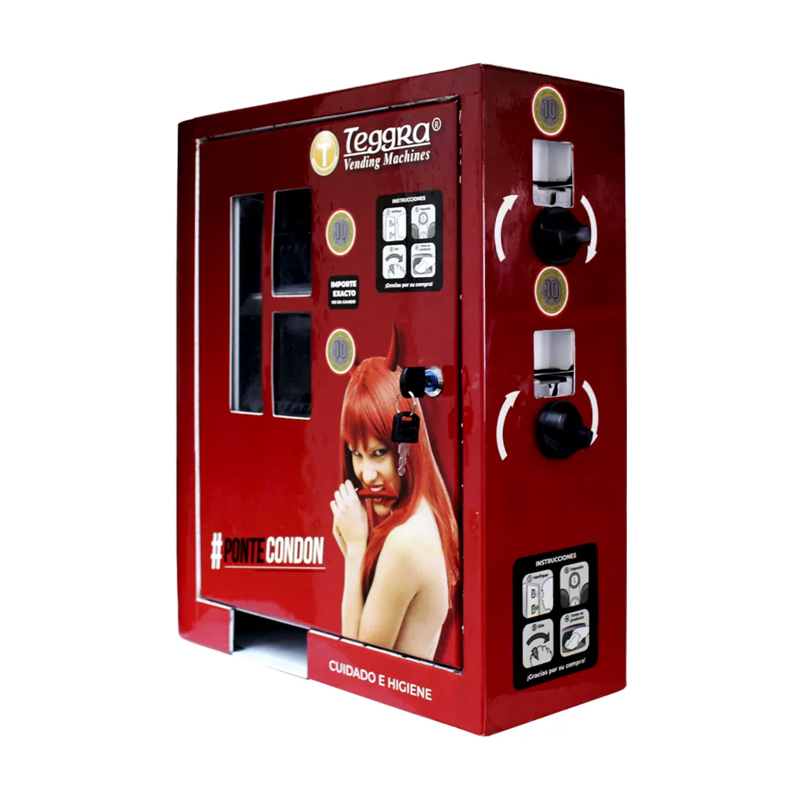 Máquina expendedora de condones modelo mini dos resortes