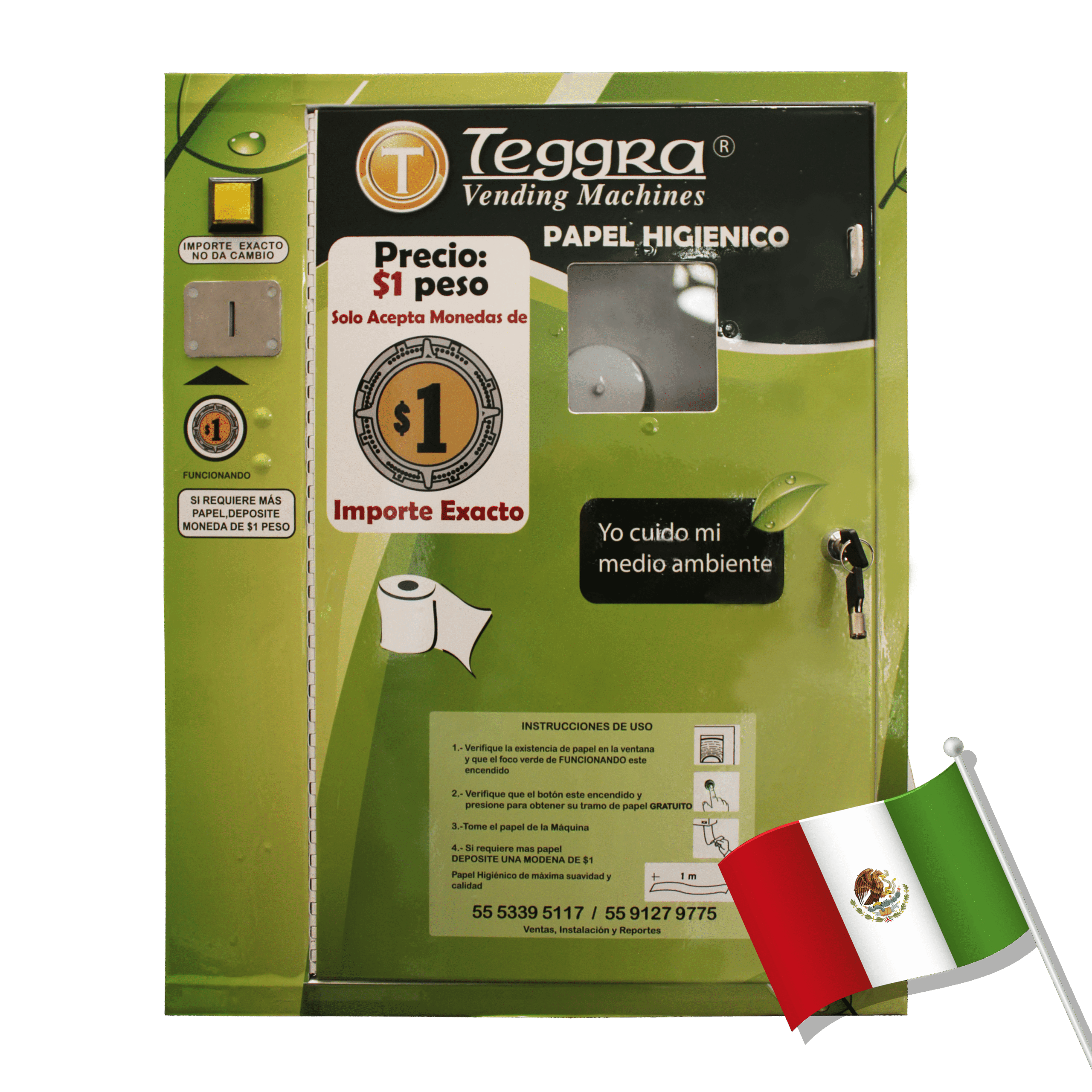 Máquina expendedora de papel modelo security plus para torniquete