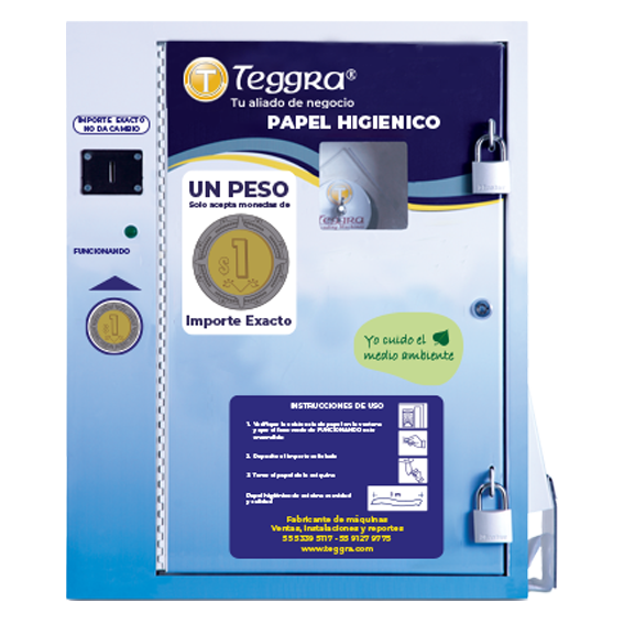 Máquina expendedora de papel higiénico modelo security