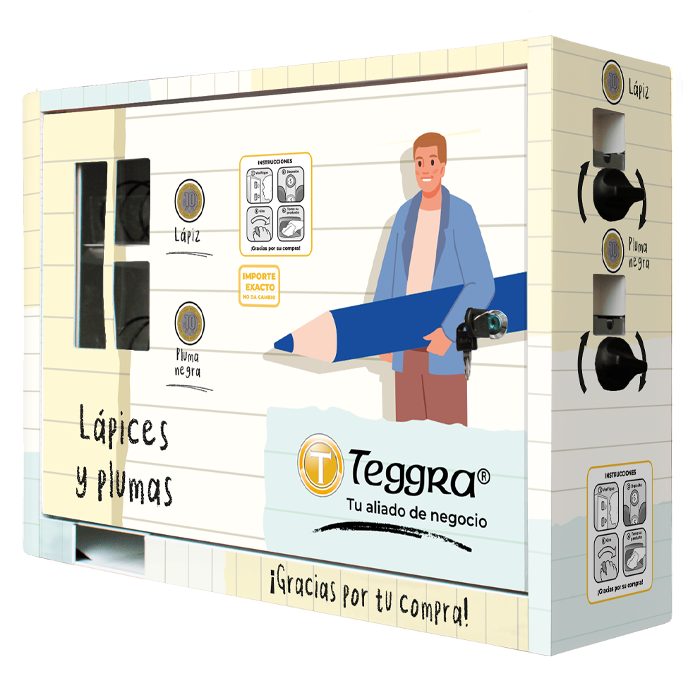 Máquina expendedora de lápices y plumas 2 resortes