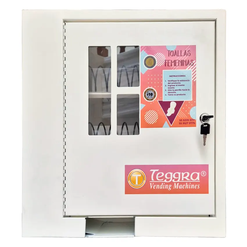 Máquina expendedora de toallas femeninas mini 2 resortes básica