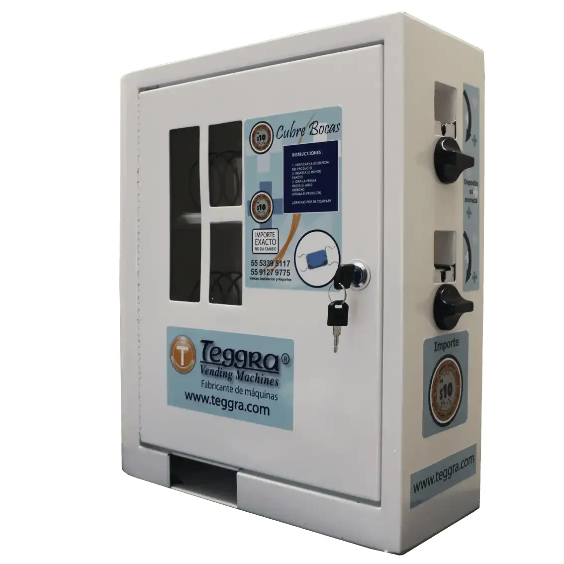 Maquina expendedora de cubrebocas mini dos resortes básico