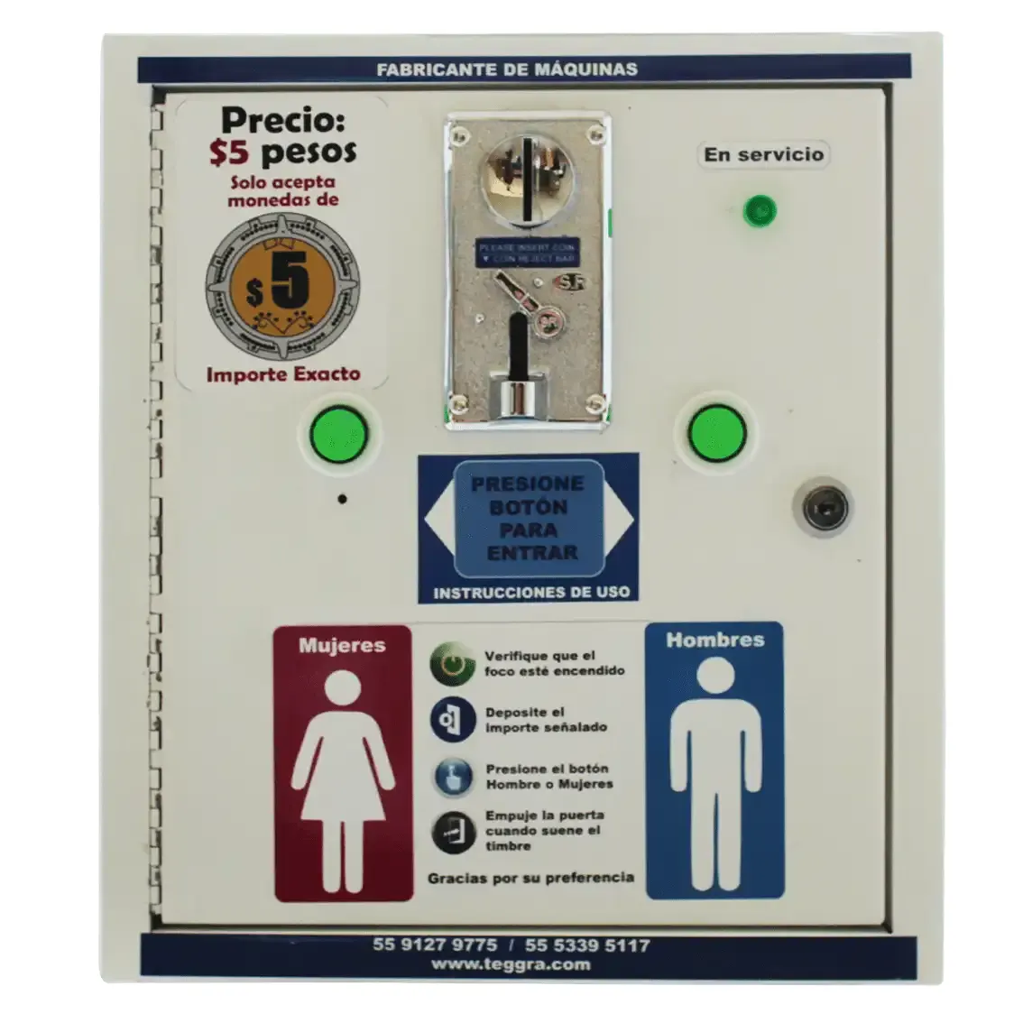 Máquina vending de control de acceso dos puerta básico