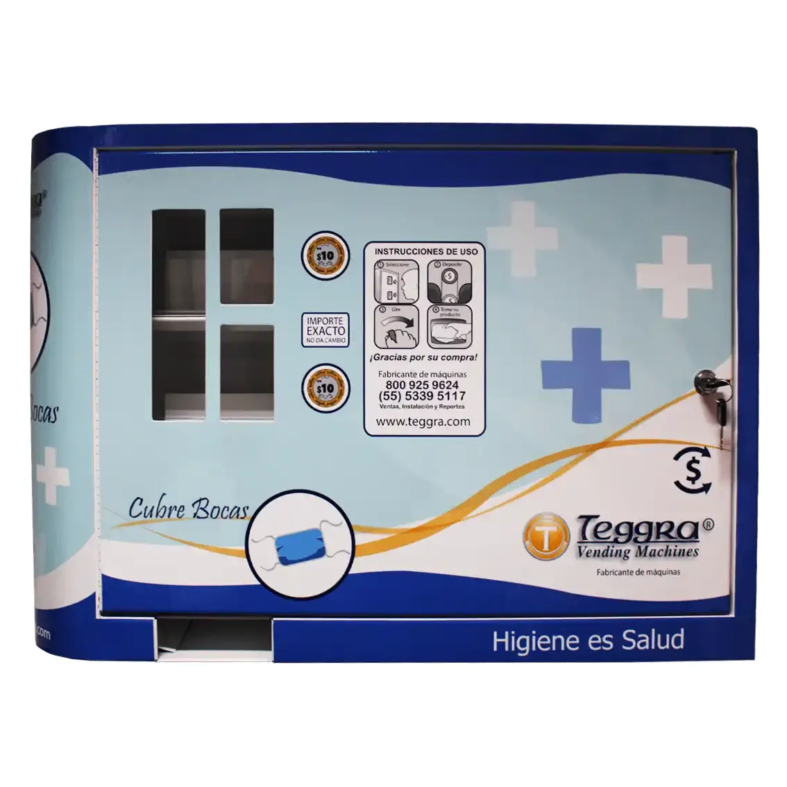 Máquina expendedora de cubrebocas modelo dos resortes