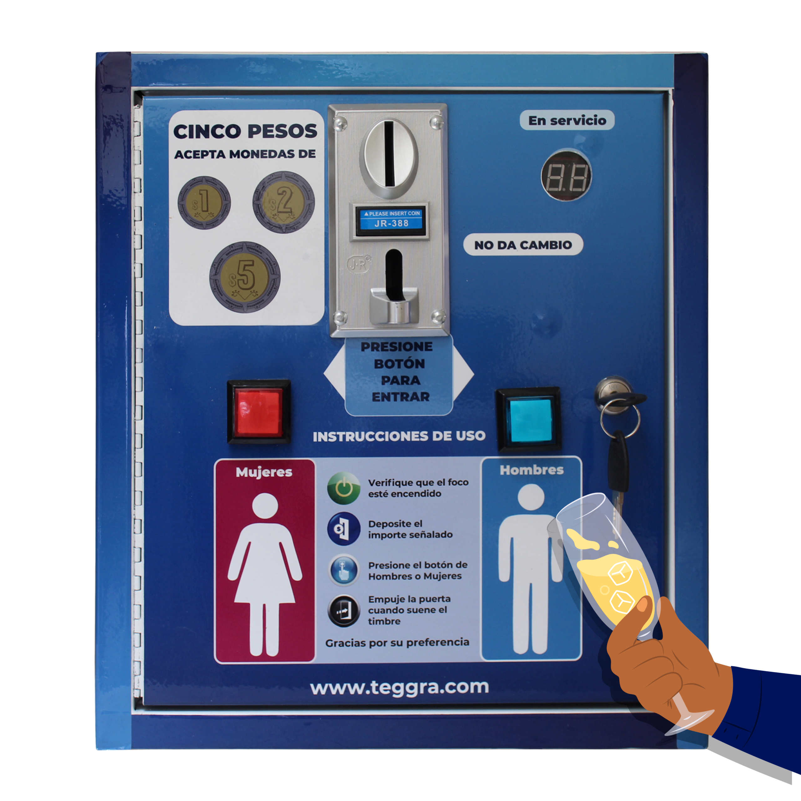 Máquina de control de acceso 2 puertas multimonedas (CA2PMM)