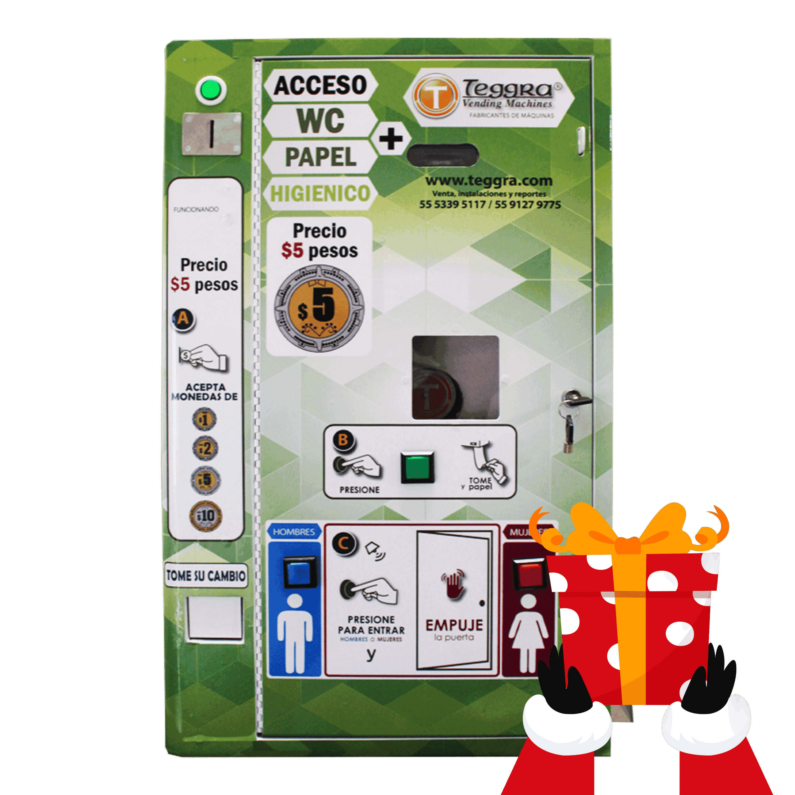 Máquina expendedora de papel y control de acceso 2 puertas Master