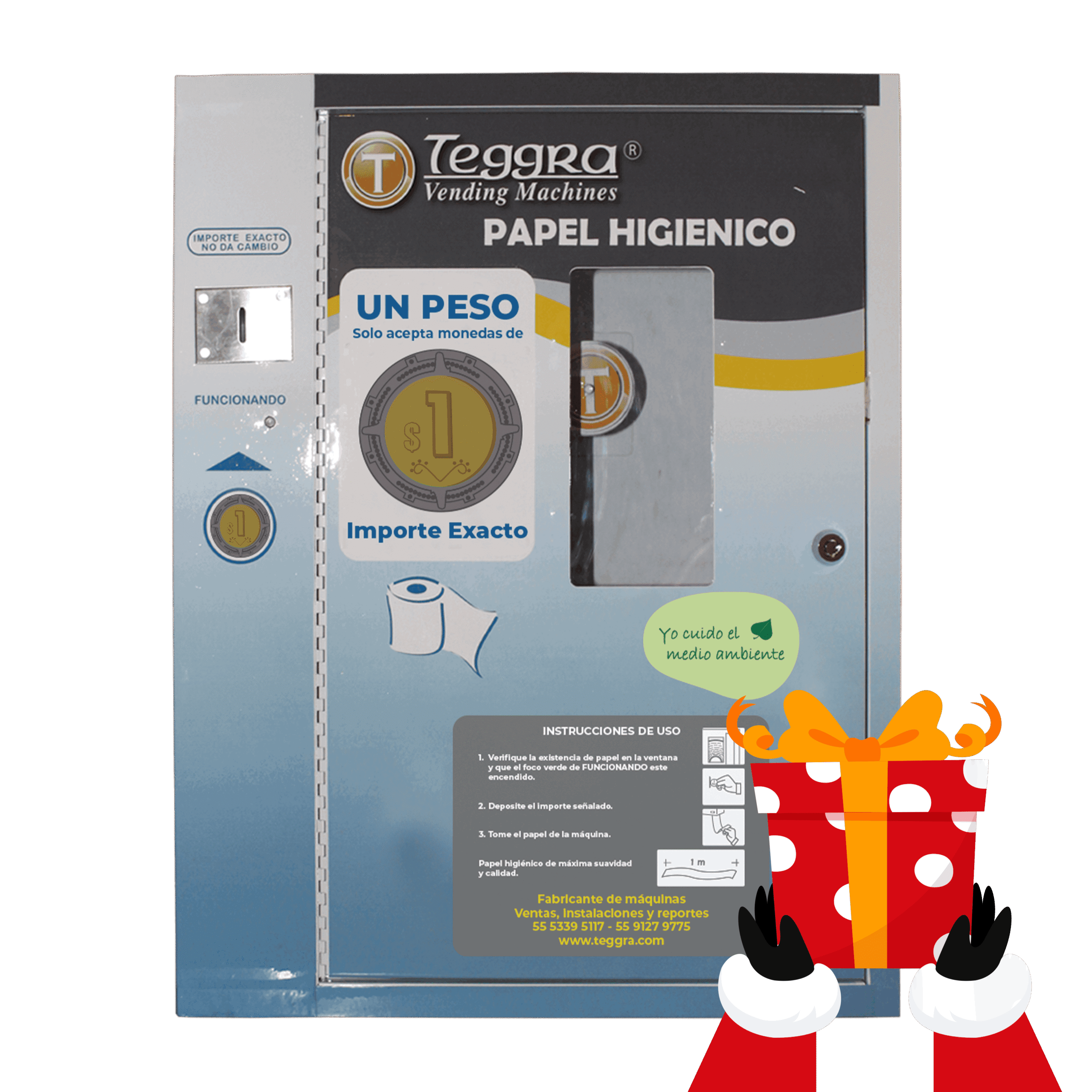 Máquina expendedora de papel higiénico modelo junior (VPJ)