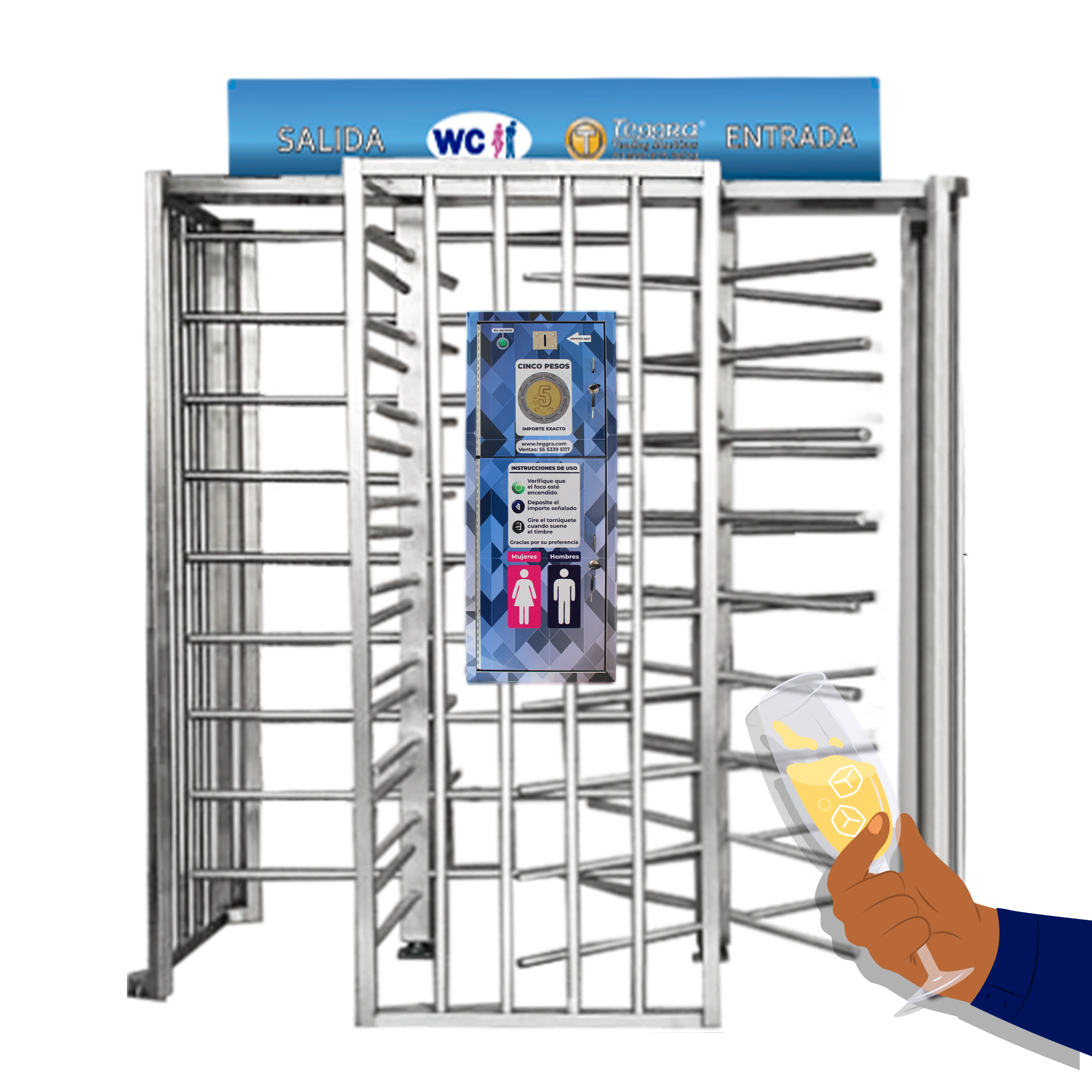 Torniquete de doble peine de flujo alto