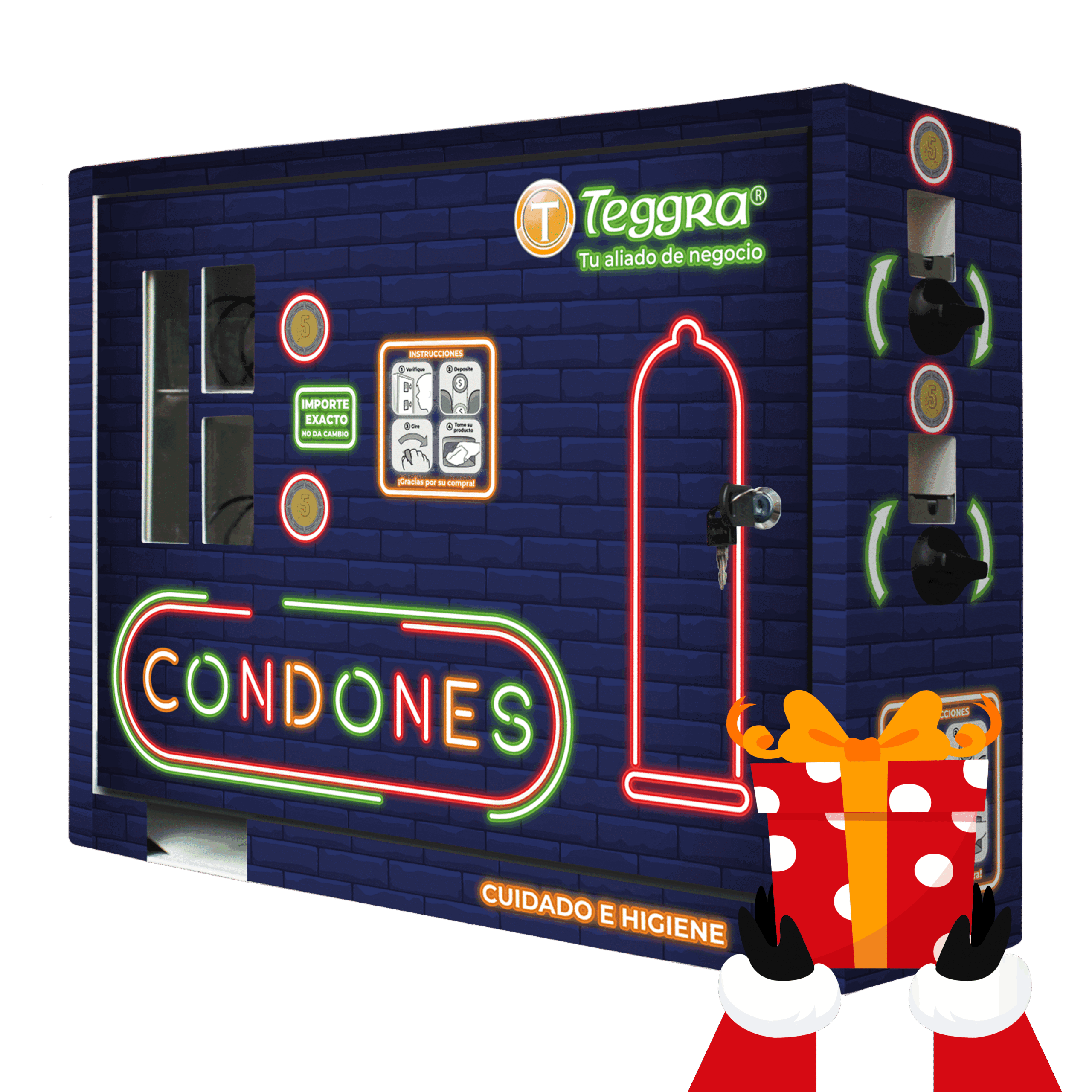 Máquina expendedora de condones modelo 2 resortes