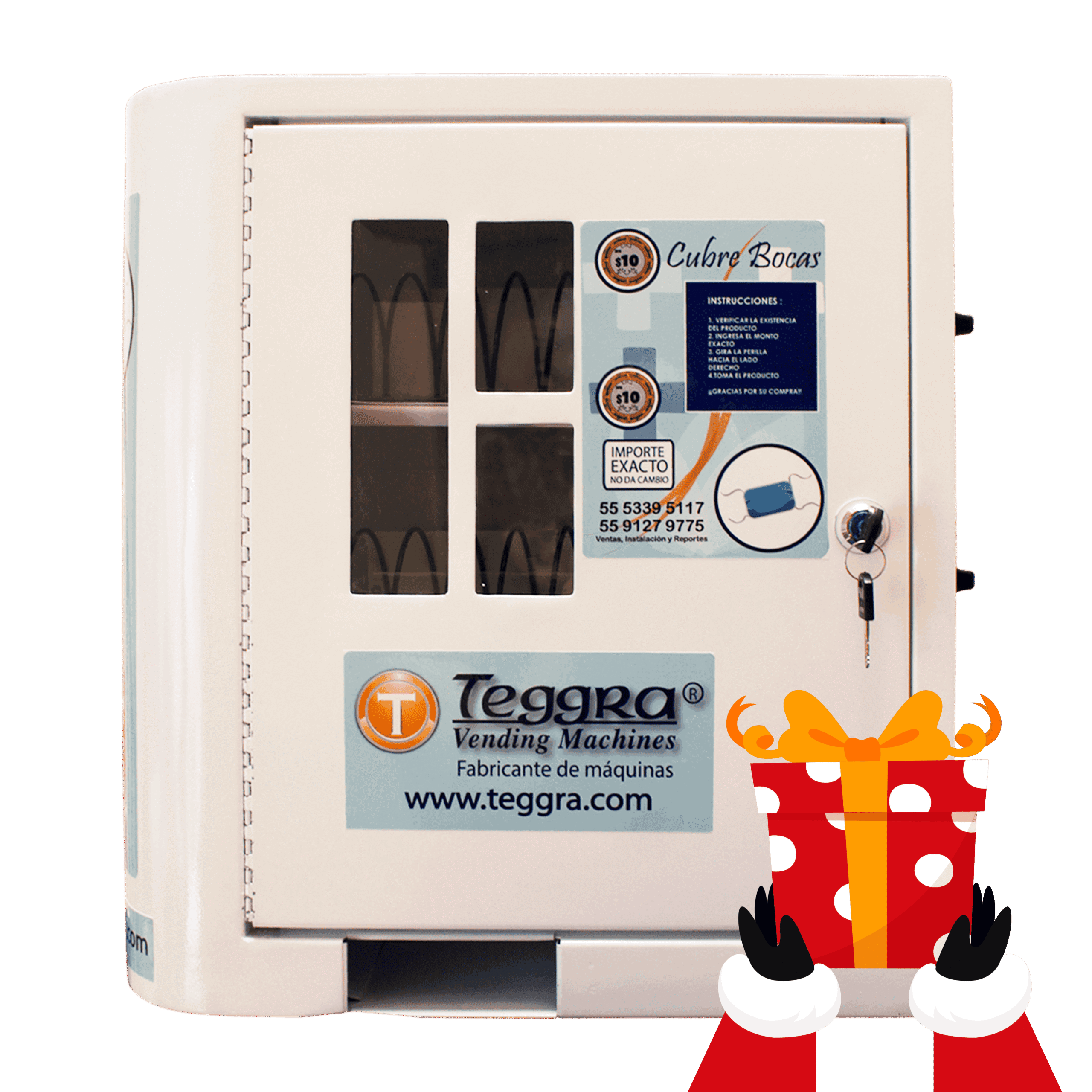 Maquina expendedora de cubrebocas mini dos resortes básico