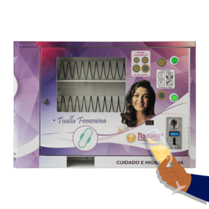 Máquina expendedora de toallas modelo 2 resortes multimoneda (VT2RMM)