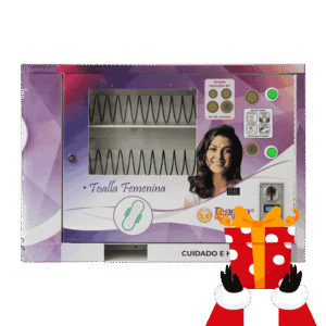 Máquina expendedora de toallas modelo 2 resortes multimoneda (VT2RMM)