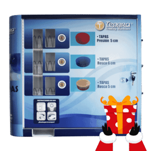 Máquina expendedora de tapas modelo tres resortes