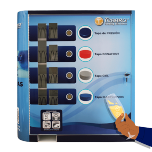 Máquina expendedora de tapas modelo cuatro resortes