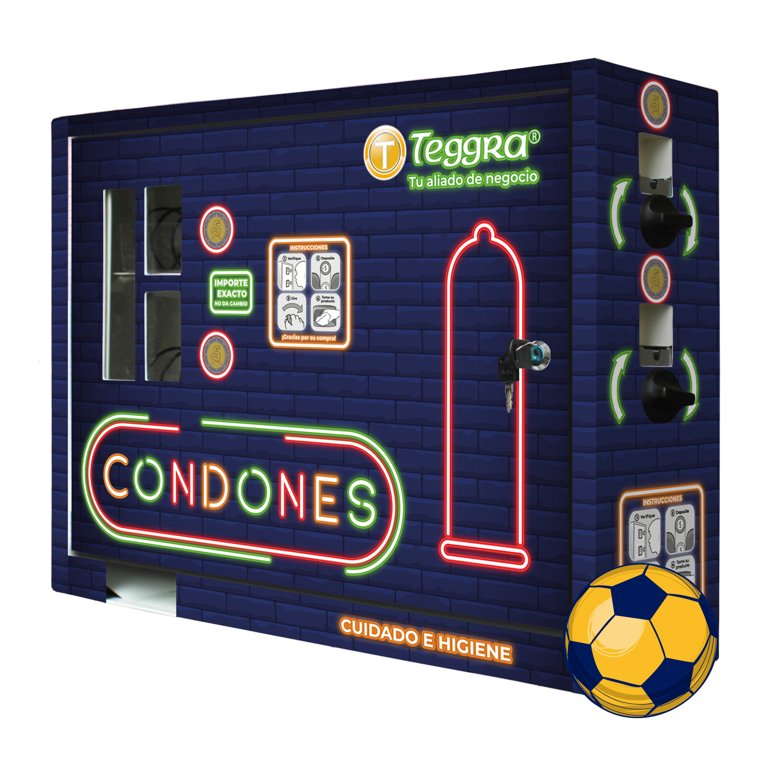 Máquina expendedora de condones modelo 2 resortes